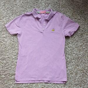 Magnolia Lane M Masters Purple Collared Polo Shirt With Logo